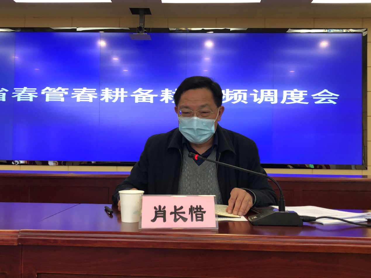 肖长惜出席全省春管春耕备耕视频调度会